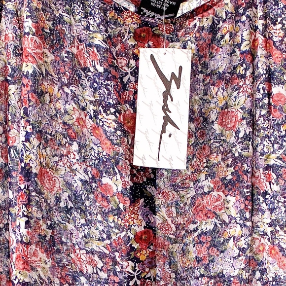 VTG 80's ZASHI India Sheer Floral Print Dress - Picture 6 of 6